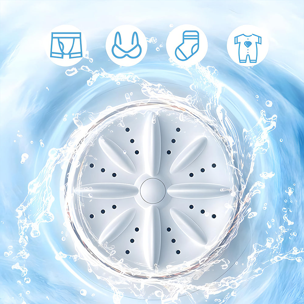 Rechargeable Mini Ultrasonic Washing Machine for Underwear and Travel